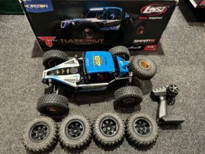 losi 1/10 lasernut u4 4wd brushless rtr with smart esc blue