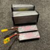 2x e power 2s 6500 mah semi hardcase 60c/120c lipo batterijen met 2x lipo guards in een nette staat!