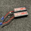 2x red power 5400mah 3s 11.1v lipo batterijen met ec 5 stekker als nieuw!