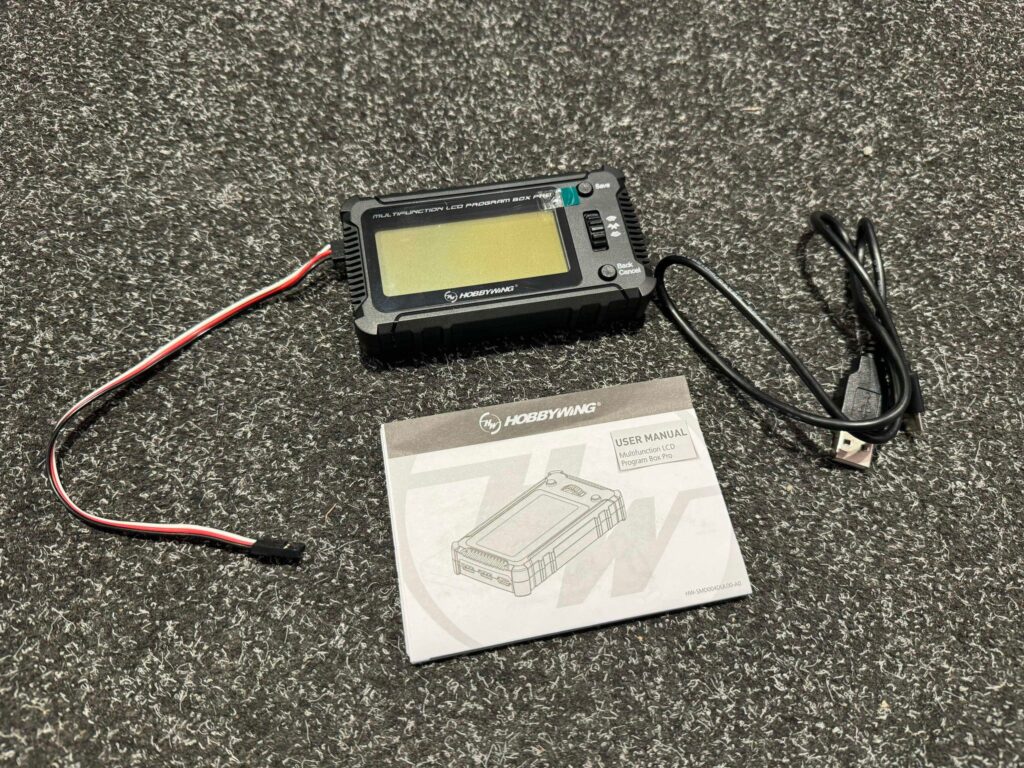 hobbywing lcd programm box pro for xerun, ezrun and platinum als nieuw!