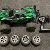 traxxas rustler 4x4 vxl brushless electro truggy tsm rtr 2.4 ghz met 2e set banden + luxe aluminium schokdempers