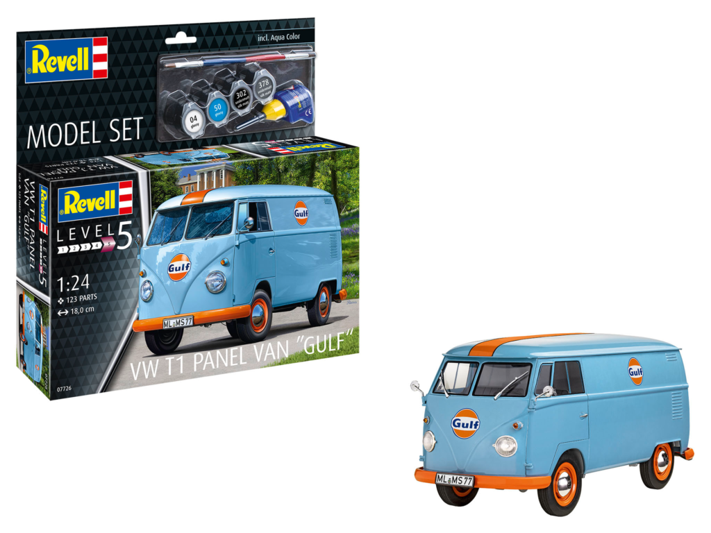 revell modelset vw t1 gesloten bestelwagen 67726