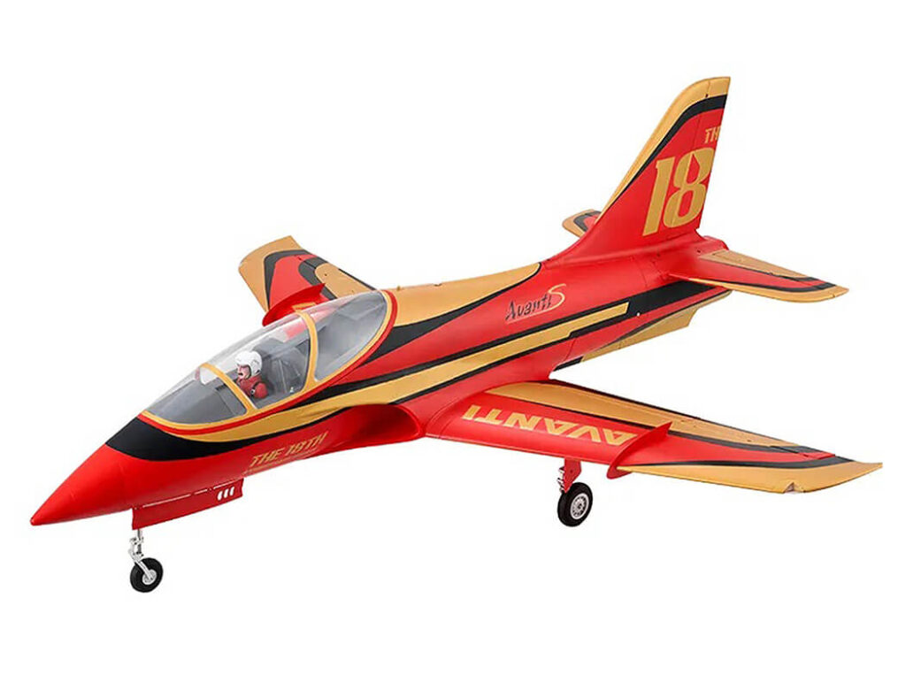 fms 1/10 jet 90mm edf avanti pnp rood (versie 2025)