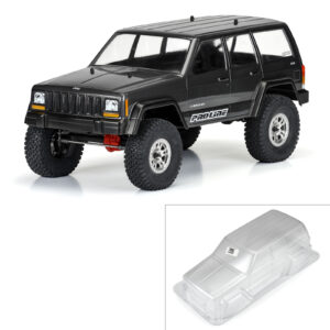 proline 1/10 2001 jeep cherokee clear body 12.3” (313mm) wheelbase crawlers