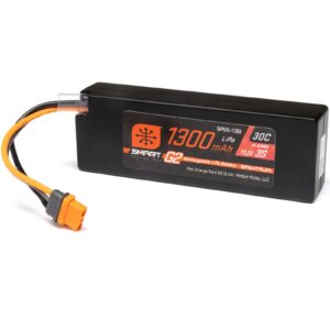 spektrum 11.1v 1300mah 3s 30c smart g2 lipo battery ic2