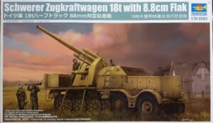 schwerer trumpeter zugkraftwagen18t with 8.8cm flak 1/35 09577