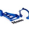 traxxas motor mount (6061 t6 aluminum)/ 3x10mm ccs (for use with #3461 motor) trx10261 blue