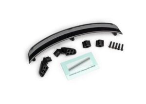 traxxas mirrors black (left & right) retainers and spoiler (fits #10511 body) trx10512