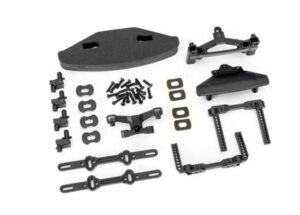 traxxas body mounts, front & rear/ body mount posts/ body mount sliders trx10518