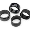 traxxas tires, 1.9" drift (1 dot, hard, rough surfaces) (rear) (2)/ rubber inserts (2)