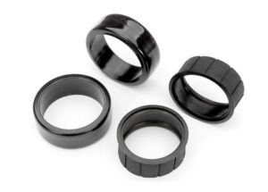 traxxas tires 1.9" drift (2 dots, soft, smooth surfaces) (front) / rubber inserts (2x) trx10578