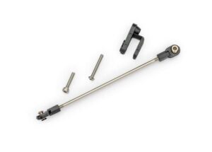 traxxas rudder pushrod assembled servo horn 3x22mm bcs / 3x15mm cs (stainless) trx10641