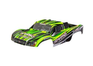 traxxas body, slash 4x4 (also fits slash vxl & slash 2wd), green (painted, decals applied) (clipless mounting) trx6910 grn