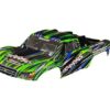 traxxas body slash 4x4 (also fits slash vxl & slash 2wd) green (painted, decals applied) (clipless mounting) trx6941 grn