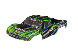 traxxas body slash 4x4 (also fits slash vxl & slash 2wd) green (painted, decals applied) (clipless mounting) trx6941 grn