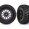 traxxas tires & wheels assembled & glued (foam inserts) tsm rated trx7473 gray