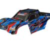 traxxas body x maxx blue (painted, decals applied) (with body mounts, rear body support, and tailgate protector) trx7867 blue