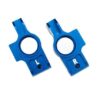 traxxas carriers stub axle (6061 t6 aluminum blue anodized) left & right / 3x12mm bcs / 2.5x6mm bcs (with threadlock) (2x) trx8352x blue