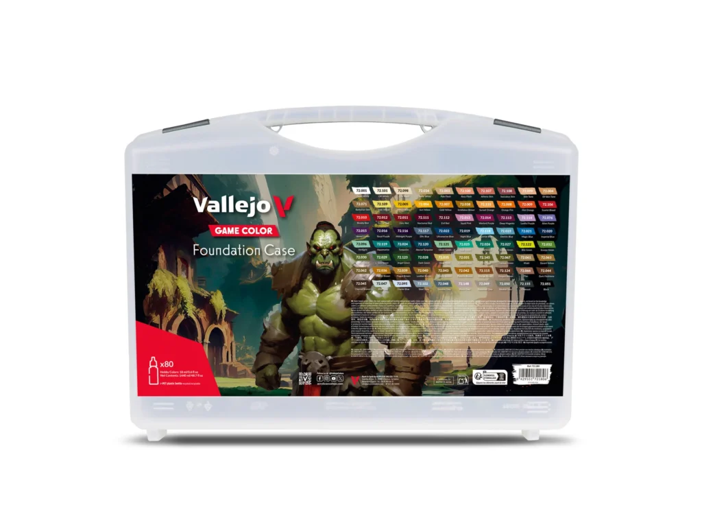 vallejo game color foundation case 80 kleuren 18ml 72180