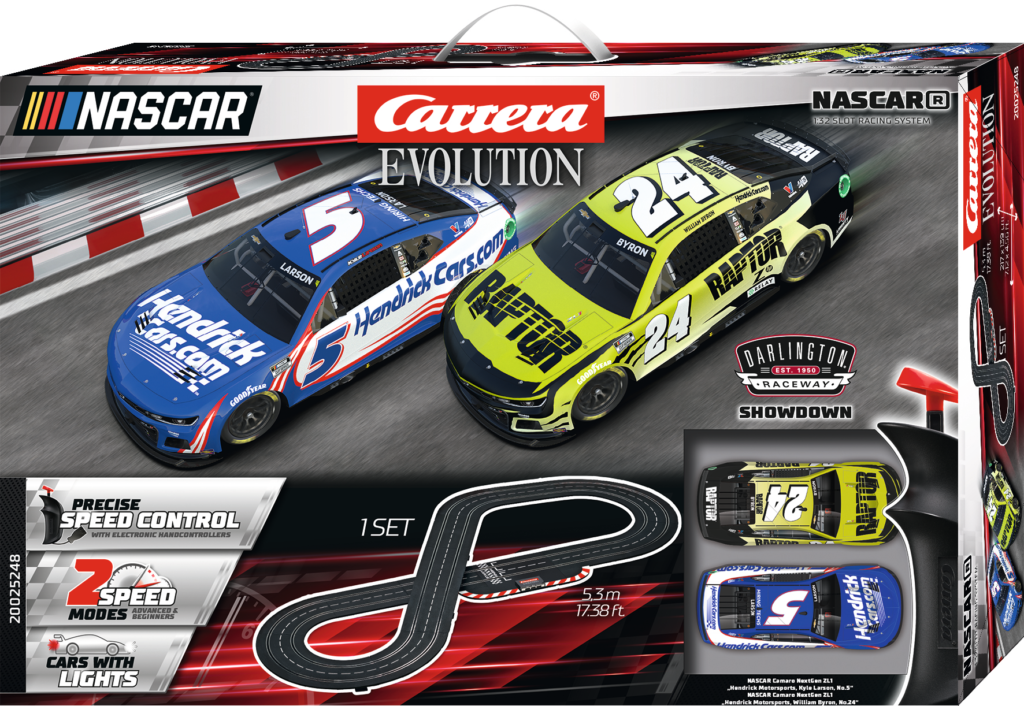 carrera evolution nascar darlington confrontatie racebaan