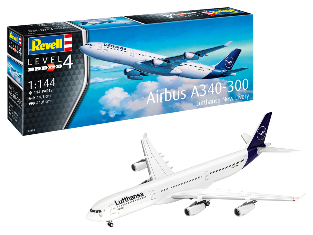 revell a340 300 lufthansa nieuwe kleurstelling 03803