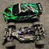 traxxas ford fiesta st rally vxl groen met coolingfan in een nette staat (zonder zender en ontvanger)