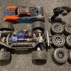 traxxas maxx 4s v1 brushless monster truck met extra set banden en rvs schroevenset (gebruikt)!