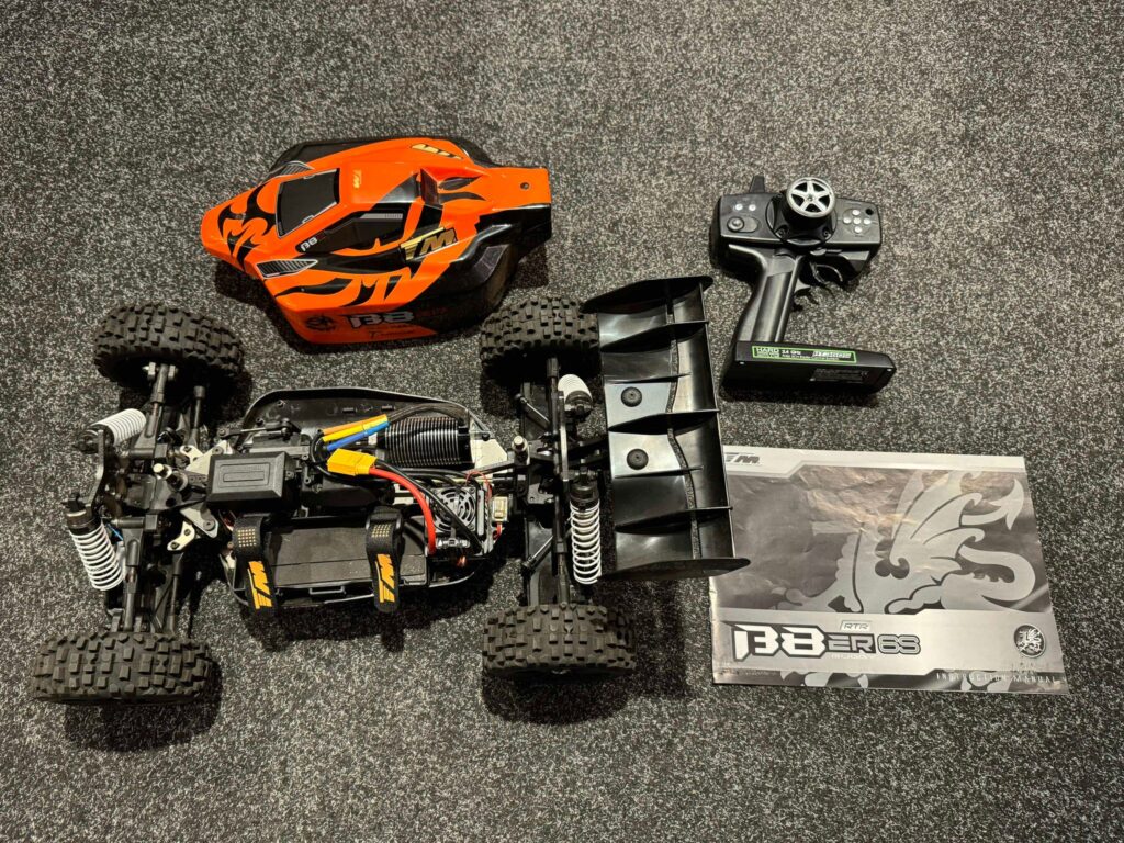 team magic 1/8 4wd buggy met 2250kv brushless motor 6s waterproof team magic b8er