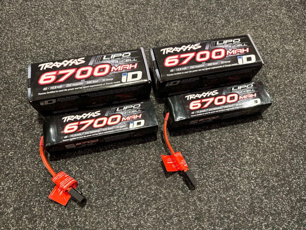 2x traxxas power cell lipo 6700 mah 14.8v 4s 25c lipo accu – trx2890x als nieuw met garantie!