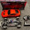 traxxas 4 tec 2024 ford mustang drift car rtr copper / oranje echt als nieuw!