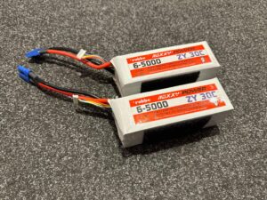 robbe 5000 mah 6s 22.2v 30c roxxy power met exc 5 stekker (gebruikt maar in orde)!