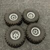 4x super swamper 1/10 crawler / scaler banden met aluminium velgen in een nette staat!