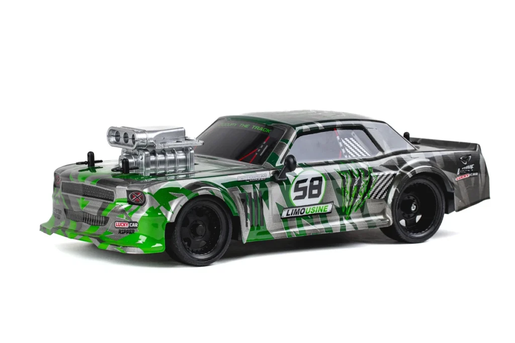 tech toys extreme racing drifter 1/16 afstandbestuurbare auto groen rtr 2.4ghz met accu en lader