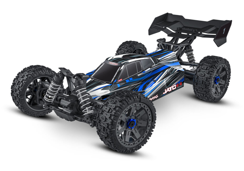 traxxas jato 4x4 bl2 s brushless elektro buggy rtr blauw (pre order voor begin december 2024)