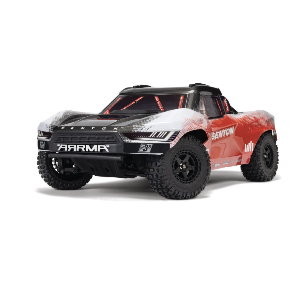 arrma 1/10 senton 223s blx brushless 4x4 short course truck rtr dsc rood (versie 2025)