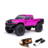 axial 1/24 scx24 base camp 4wd rock crawler brushed rtr roze met batterij en lader