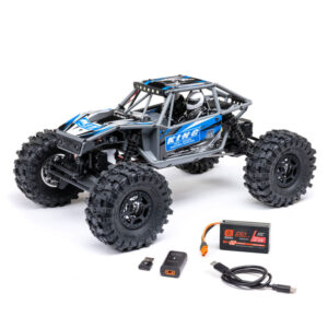 axial 1/18 utb18 capra 4ws 4wd trail buggy rtr blauw met accu en lader (versie 2025)