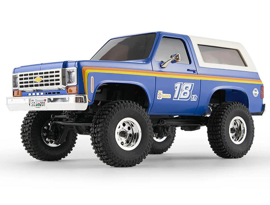 fms 1/24 chevrolet k5 blazer fcx24 pro brushless crawler rtr kit blue