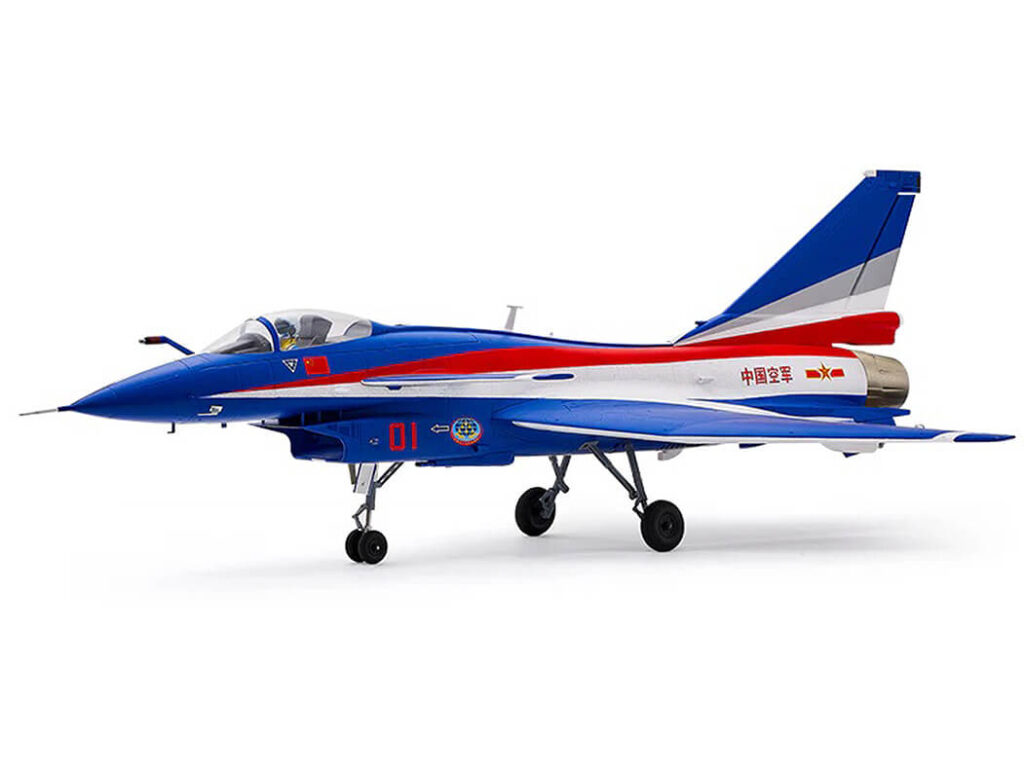 fms 1/17 jet 64mm edf j10 pnp blue with reflex v3