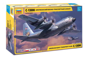 zvezda 1:72 american heavy transport plane c 130h hercules modelbouwpakket 7321