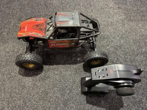 axial 1/10 capra 1.9 unlimited 4wd rtr trail buggy rood (gebruikt / werkt volledig)!