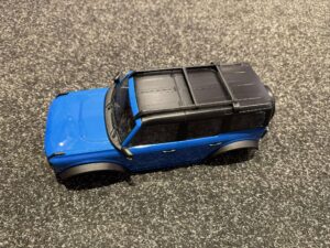 traxxas body trx 4m bronco in de kleur blauw helemaal nieuw!