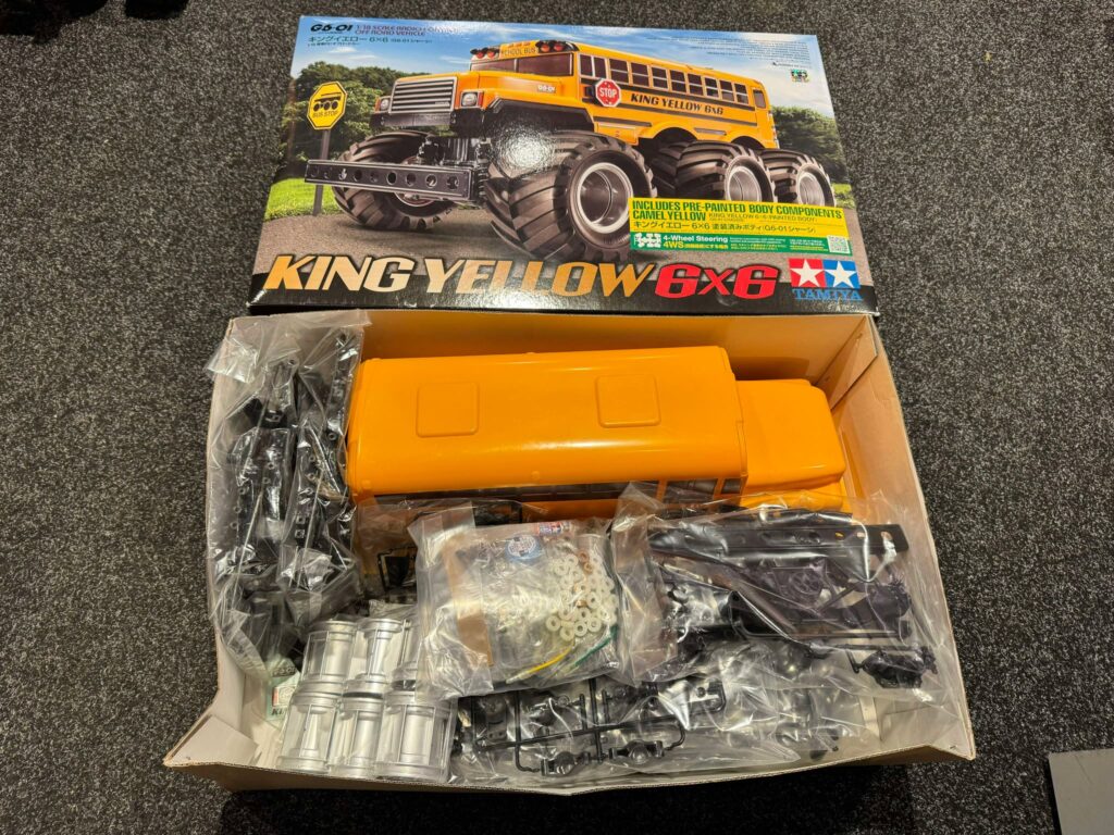 tamiya king yellow 6×6 g6 01 helemaal nieuw ingeruild!