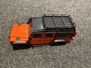 traxxas body trx 4m land rover defender in de kleur oranje helemaal nieuw!