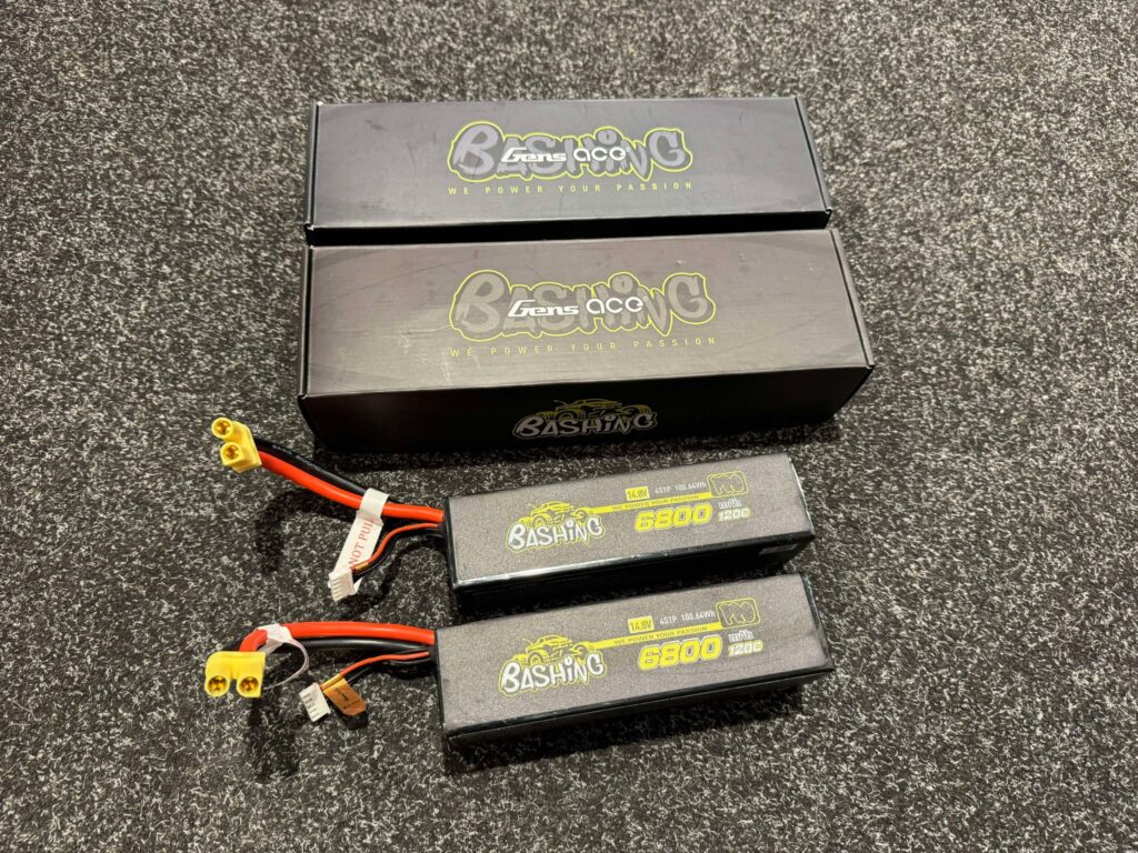 2x gens ace bashing series 6800mah 14.8v 120c 4s1p lipo batterij – ec5 stekker echt als nieuw!