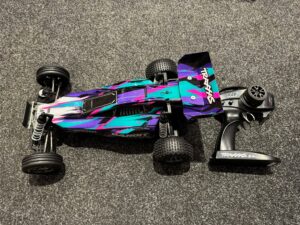 traxxas bandit vxl brushless buggy rtr magnum 272r transmissie paars echt als nieuw!