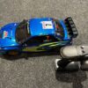 tamiya 1/10 rc tt 02r chassis met subaru body compleet met motor, regelaar, servo, zender en ontvanger echt als nieuw!