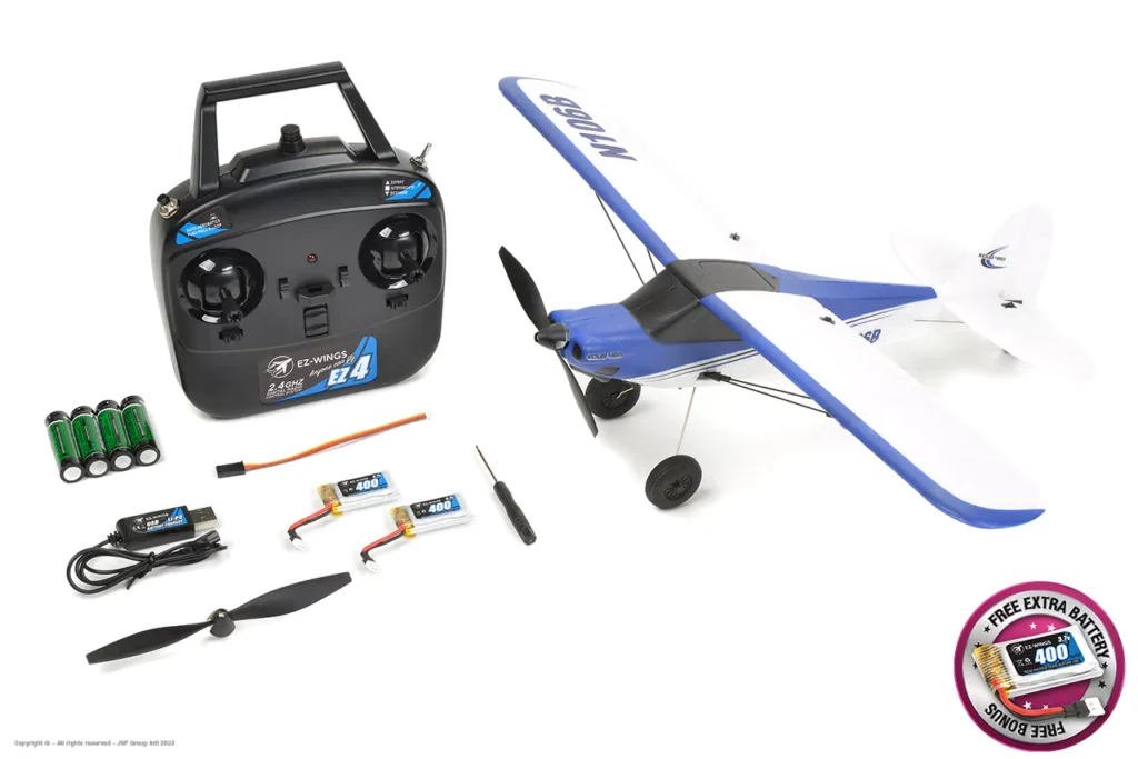 ez wings mini cub rtf blue 450mm 1+1 li po battery usb charger ez wings mini cub 450mm vliegtuig rtf blauw – v761 12v2b