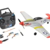 ez wings mini p 51 mustang 450mm vliegtuig rtf geel met 2x batterij en usb lipo lader (nummer 1 om te beginnen)!