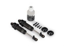 traxxas shocks, gtr xx long (gray) (assembled) (2) (without springs) trx7462 gray